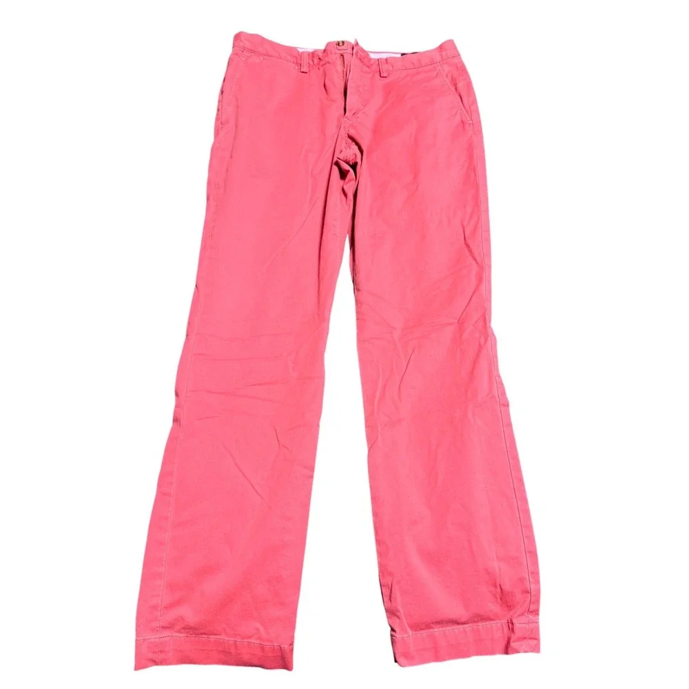 Polo Ralph‎ Lauren Mens Pink Stretch Straight Fit Chino Pants 34x34